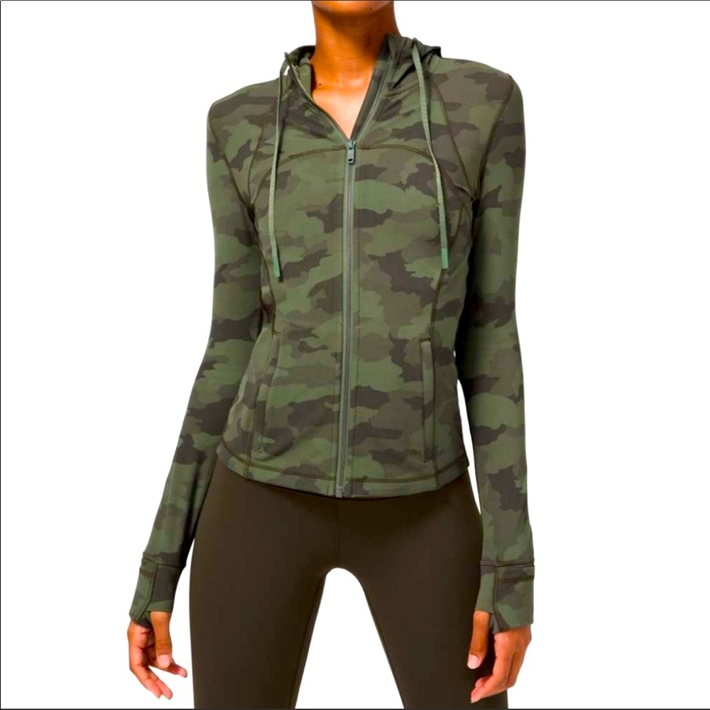 LULULEMON CAMO HOODED DEFINE JACKET